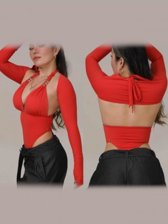 Set taneczny body i bolerko Salta Coral LaFitwear