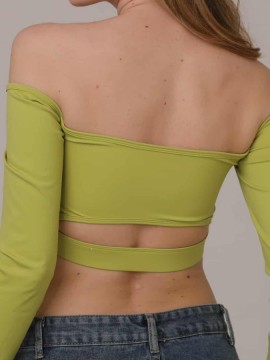 Top taneczny odkryte ramiona Salvador Lime LaFitwear