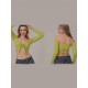Salvador Lime off-shoulder dance top LaFitwear