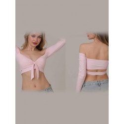 Salvador Milky Rose off-shoulder dance top LaFitwear