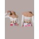 Salvador White off-shoulder dance top LaFitwear