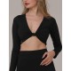 Peru Black long sleeve dance top LaFitwear