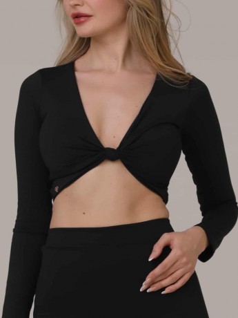 Top taneczny z długim rękawem Peru Black LaFitwear