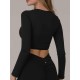 Peru Black long sleeve dance top LaFitwear