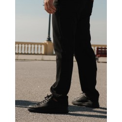 Portdance Groovies BERLIN Black Leather / Black Sole sneakers