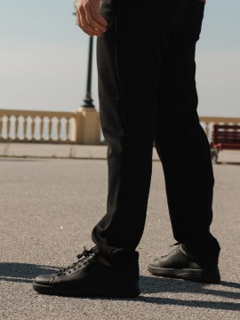 Sneakery Portdance Groovies BERLIN Black Leather / Black Sole