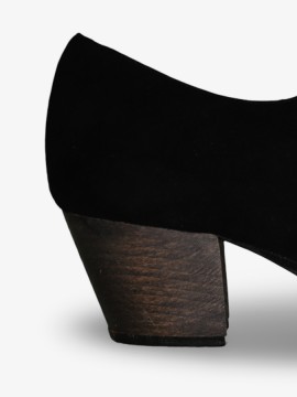 Buty do flamenco M54 Cordonera Calado Ante Negro 5 cm Begoña Cervera
