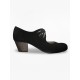 Flamenco shoes M54 Cordonera Calado Ante Negro 5 cm Begoña Cervera