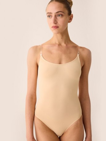 Underwear body with transparent straps