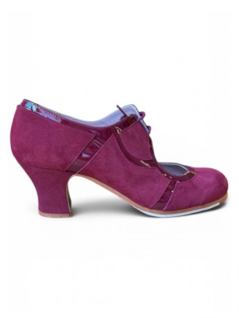 Flamenco shoes M108 Mosaique Correa Peonia Burdeos Box Burdeos 5 cm Begoña Cervera