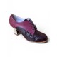 Buty do flamenco M11 Blucher Box Repujado Burdeos 6 cm Begoña Cervera