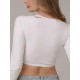 Peru White long sleeve dance top LaFitwear