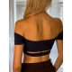 Mendoza Marine off-shoulder sleeve dance top LaFitwear