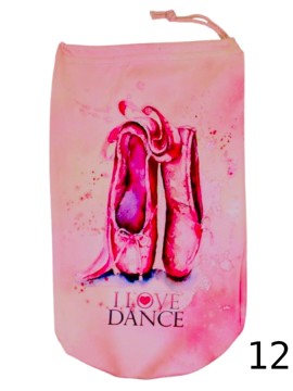 I LOVE DANCE pointe shoe bag