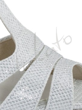 Kozdra model W-333 satin and silver glitter