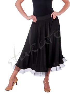 Long skirt for standard with crinoline
