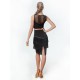 Midi skirt with fringes