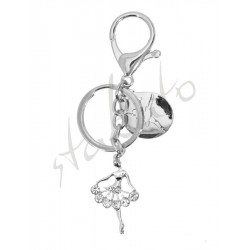 Crystal Diva with Rhinestone Keychain
