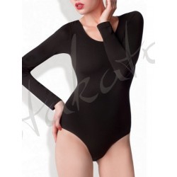 Ladies microfibre leotard - long sleeve