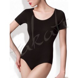 Ladies microfibre leotard - short sleeve