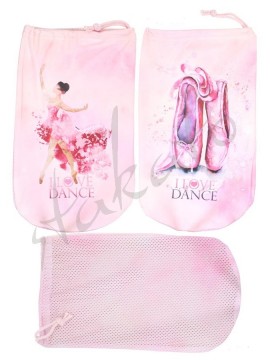 I LOVE DANCE pointe shoe bag