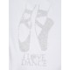 Woreczek na baletki / pointy I LOVE DANCE z brokatem