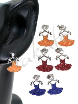 Glitter tutu earrings